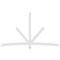 Ekena Millwork Alberta Architectural Grade PVC Gable Bracket, 108"W x 63"H x 2"D x 4"F, 14/12 Pitch GBP108X63X0204ALB00 - alternate 2